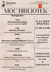 noc bibliotek plakat