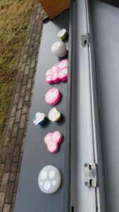 zalane mydło w formach