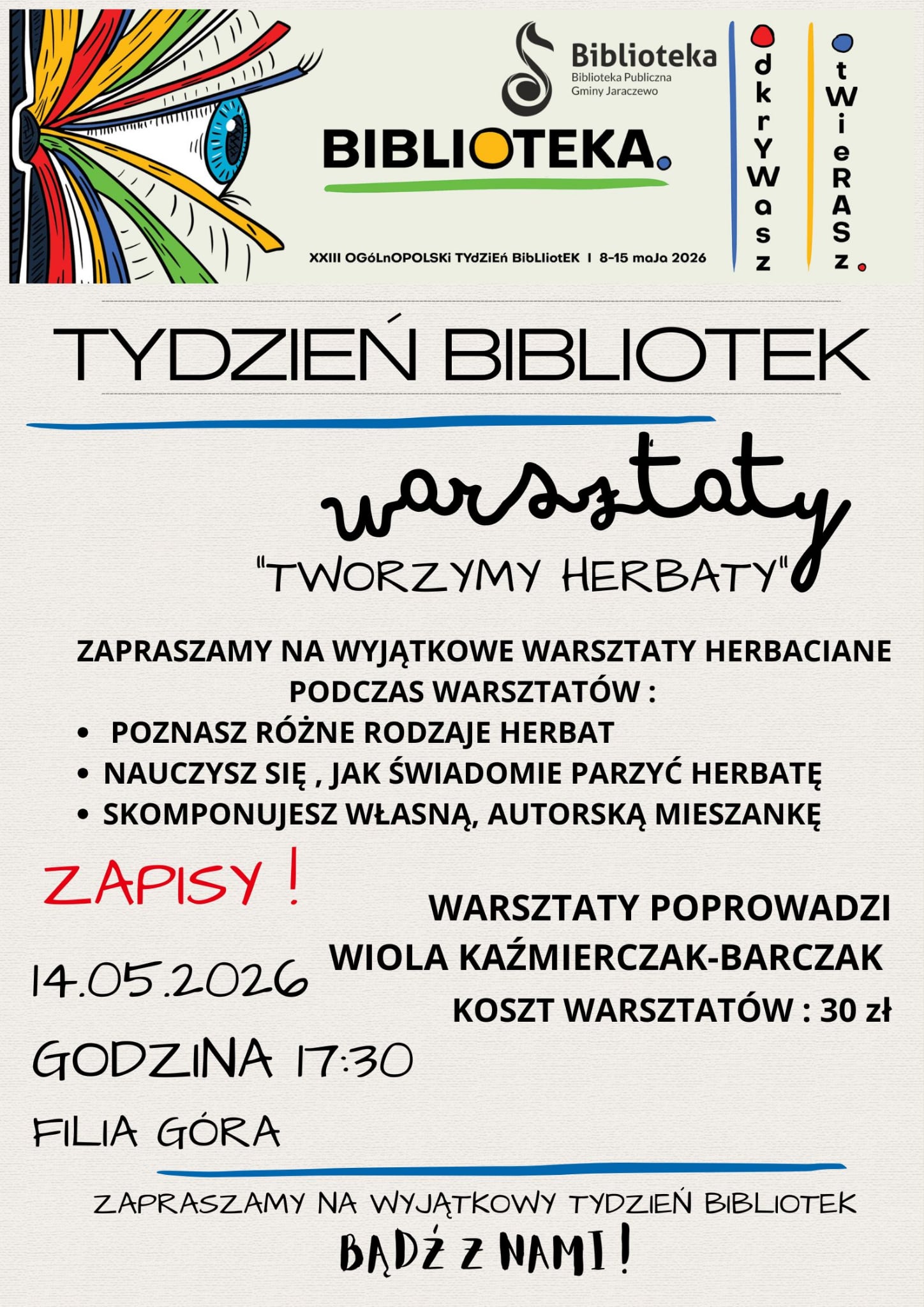 plakat na warsztaty