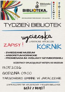 plakat na wycieczkę do Kórnika