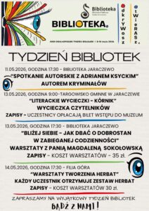 plakat na tydzień bibliotek