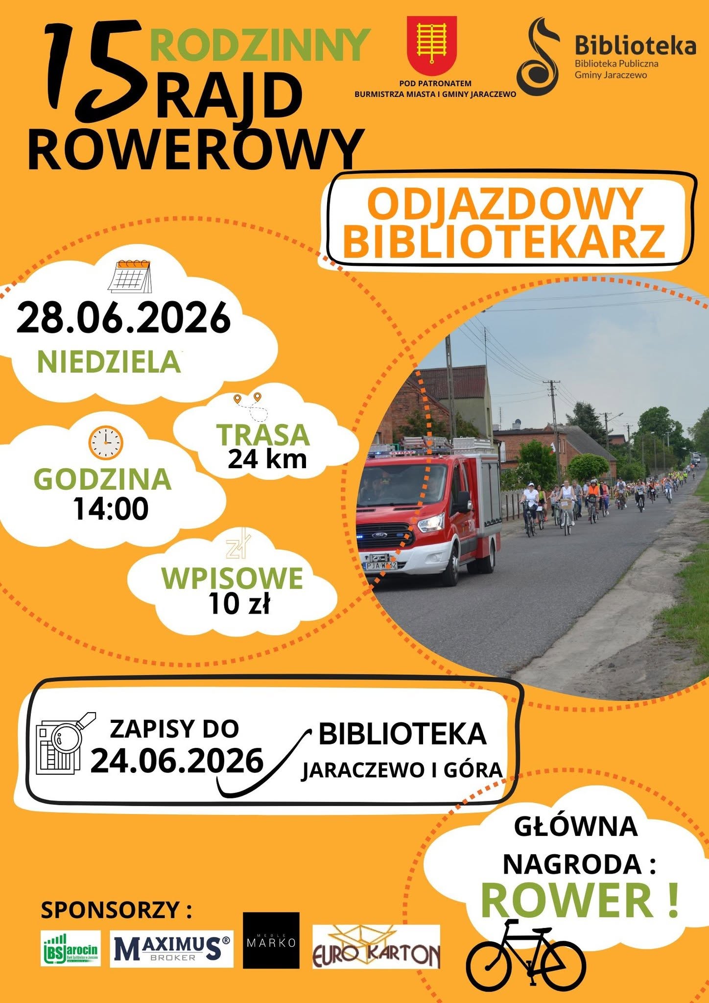 plakat na rajd rowerowy